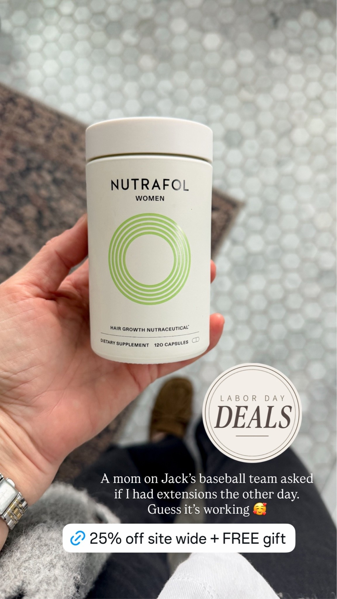 25% off site wide + free gift at @Nutrafol 

#sponsored #nutrafol

Hair care, supplement, nutrafol, sale, Labor Day, self care

#LTKSaleAlert #LTKselfcare #LTKBeauty