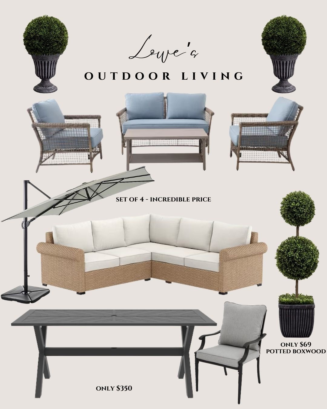 #AD Patio furniture that’s stylish for a great price - modern patio furniture @loweshomeimprovement 

#LTKHome #LTKSaleAlert #LTKSeasonal