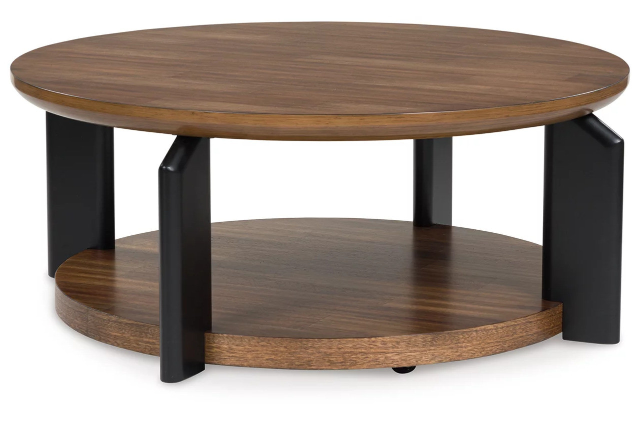 Kraeburn Coffee Table In Brown/Black | 1stopbedrooms