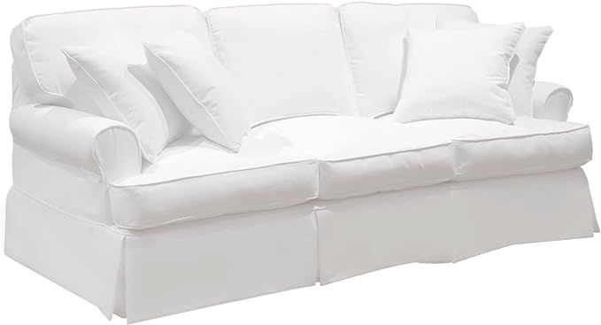 Sunset Trading SU-117600SC-423080 Horizon Sofa - Slip Cover Set Only -Removeable Cover, Warm Whit... | Amazon (US)