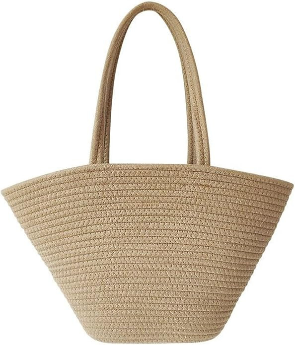 Women Large Straw Beach Bag Handmade Woven Shoulder Bag Hobo Tote Handbag Purse for Summer | Amazon (US)
