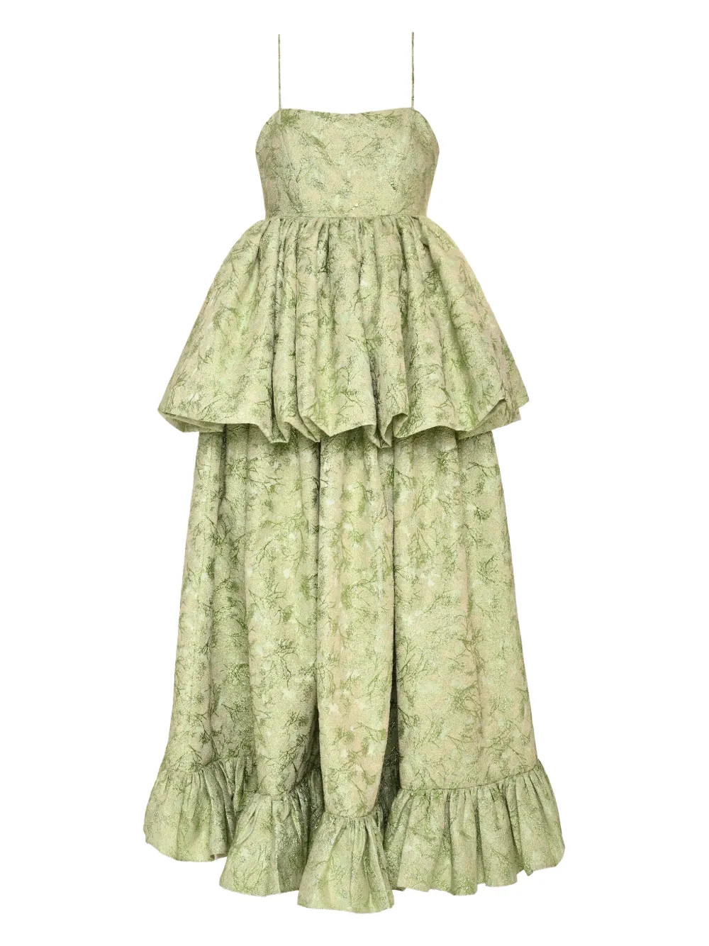 ANOUKI Sleeveless Ruffle Dress | Green | FARFETCH | Farfetch Global