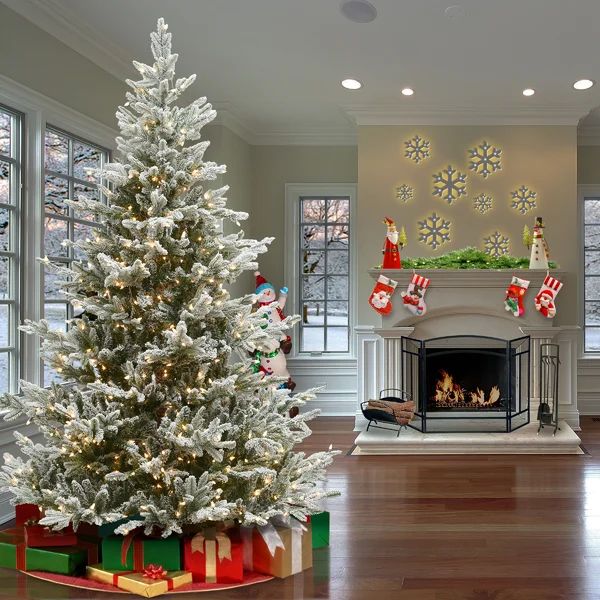 7.5' Green Spruce Artificial Christmas Tree with 750 Clear/White Lights | Wayfair North America
