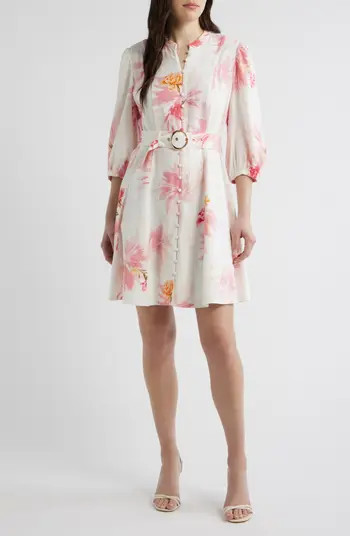 Floral Print Belted Dress | Nordstrom