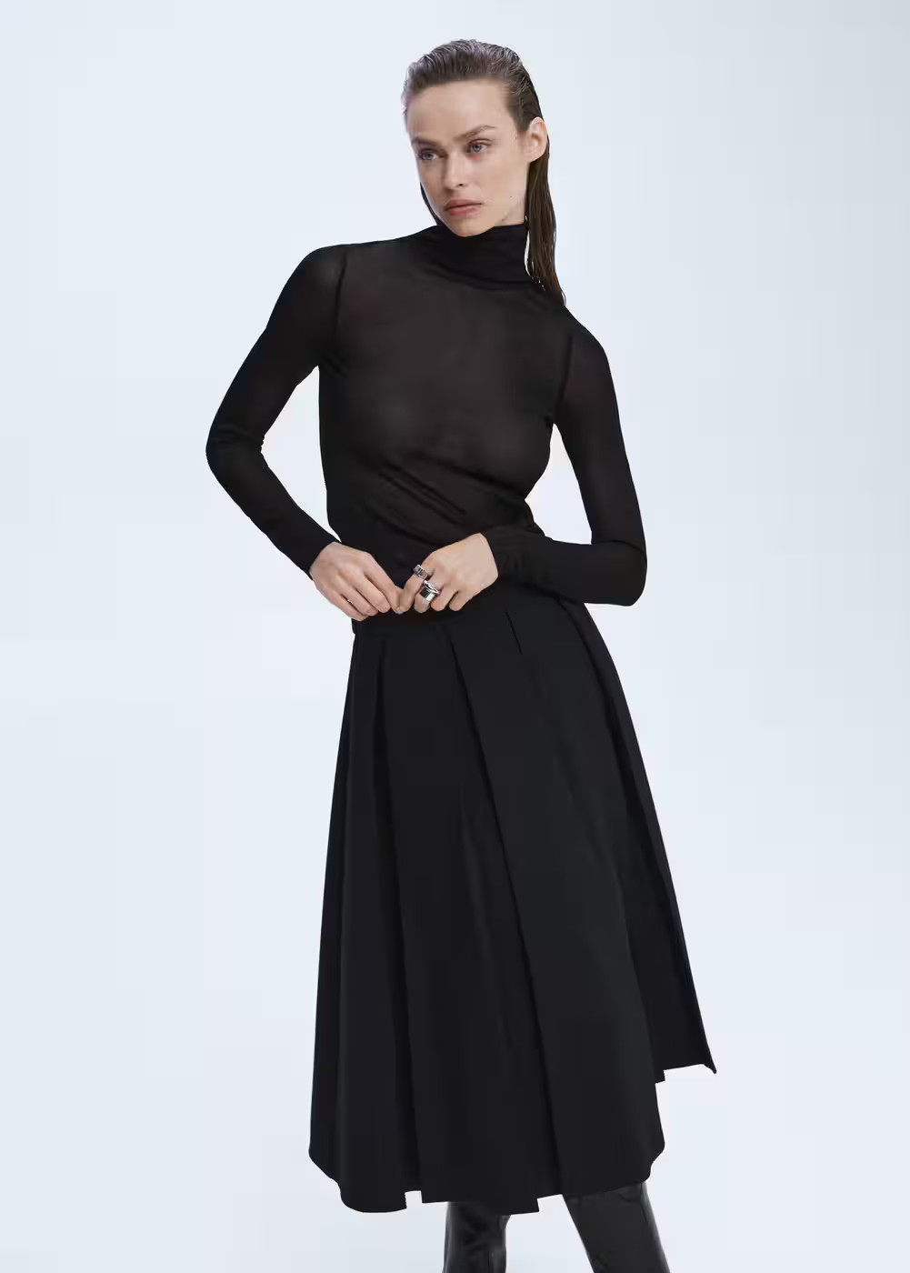 Semi-transparent sweater -  Women | Mango USA | MANGO (US)