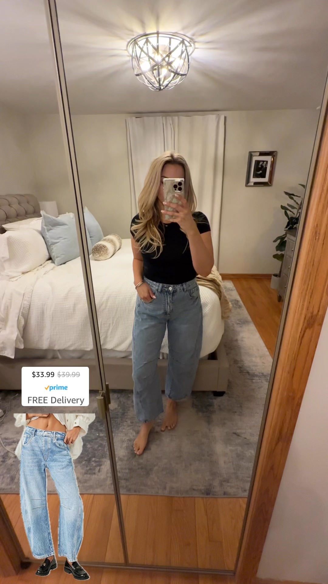 Amazon Spring Sale Baggy Ankle Denim Barrel Jeans light blue black white dark blue on sale $34 - true to size 

#LTKWatchNow #LTKFindsUnder50 #LTKSaleAlert