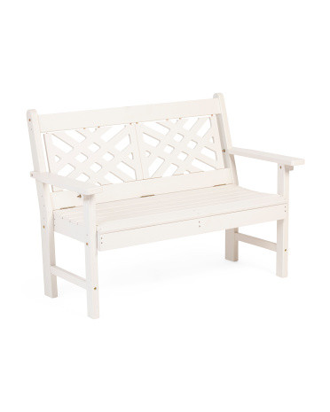 35in Outdoor Criss Cross Bench | TJ Maxx