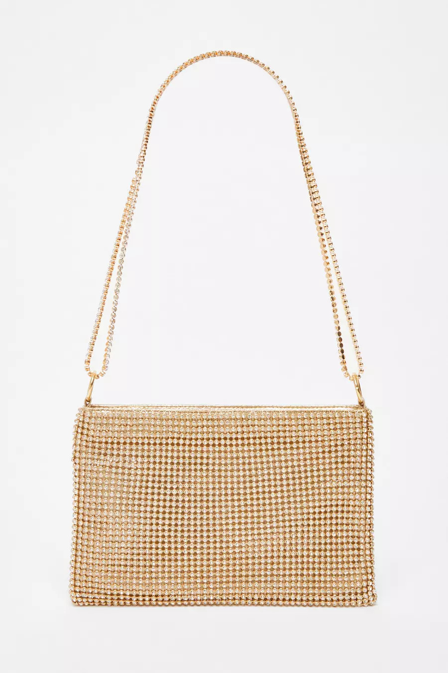 Gold Diamante Chain Bag | Quiz Clothing