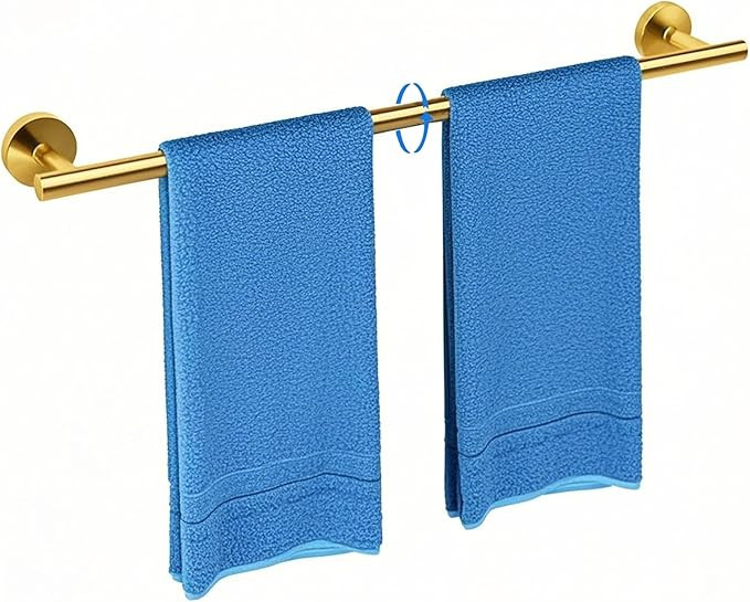 JUSTHERE Bathroom Towel Bar, Brushed Gold 24 Inch Towel Racks for Bathroom, SUS304 Stainless Stee... | Amazon (CA)