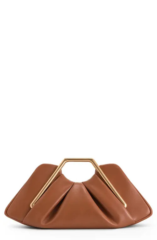 JW PEI Lila Metal Frame Clutch Bag in Brown at Nordstrom | Nordstrom