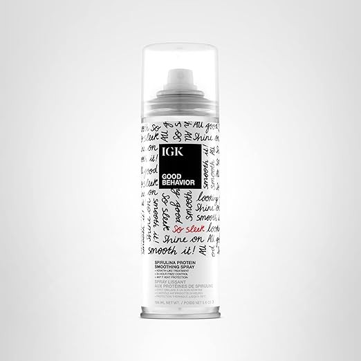 IGK GOOD BEHAVIOR Spirulina Protein Smoothing Spray | Keratin Like Treatment + Frizz Control + He... | Amazon (US)