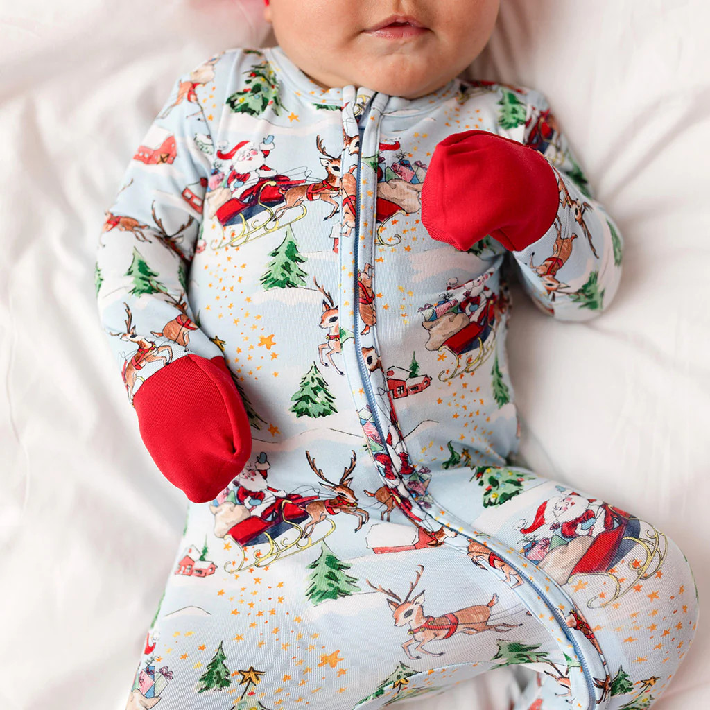 Holiday Blue Baby Convertible Sleeper | Pere Noel | Posh Peanut