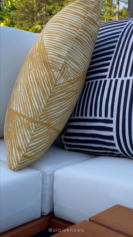 Add Color & Pattern To Your Outdoors With Pillows 💛🤍🖤

#LTKSeasonal #LTKhome