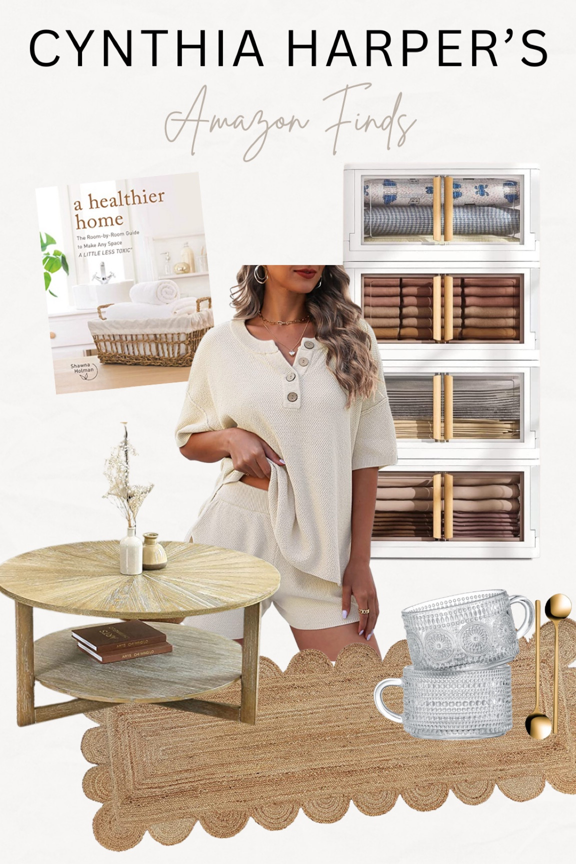 My favorite Amazon finds recently! Home organizer shelves, a new coffee table under $20, a spring lounge 2 piece set, a fabulous scalloped rug runner, glass textured glasses and a new coffee table book!

#LTKFind #LTKhome #LTKstyletip