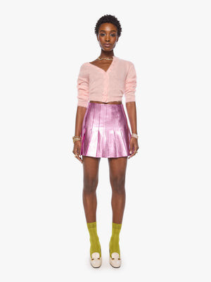 The Pleated Mini Skirt - Hoop Earrings | Mother Denim