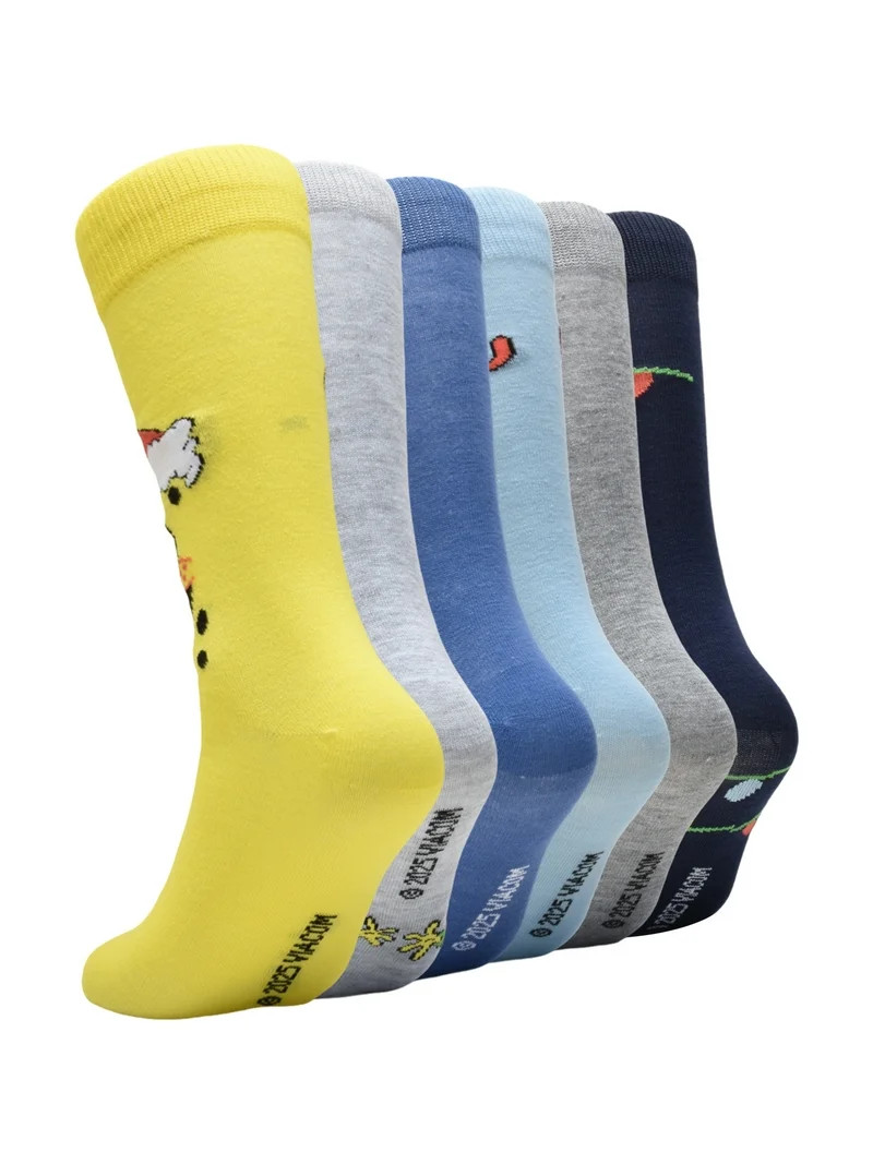 SpongeBob Men's 6-Pack Crew Socks, Sock Size 10-13 | Walmart (US)
