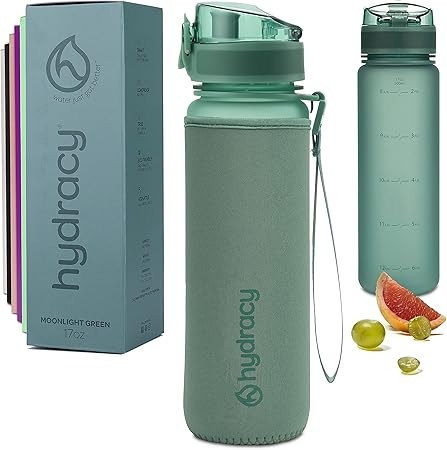 Hydracy Water Bottle with Time Marker - 500 ml 17 Oz BPA Free Water Bottle - Leak Proof & No Swea... | Amazon (US)