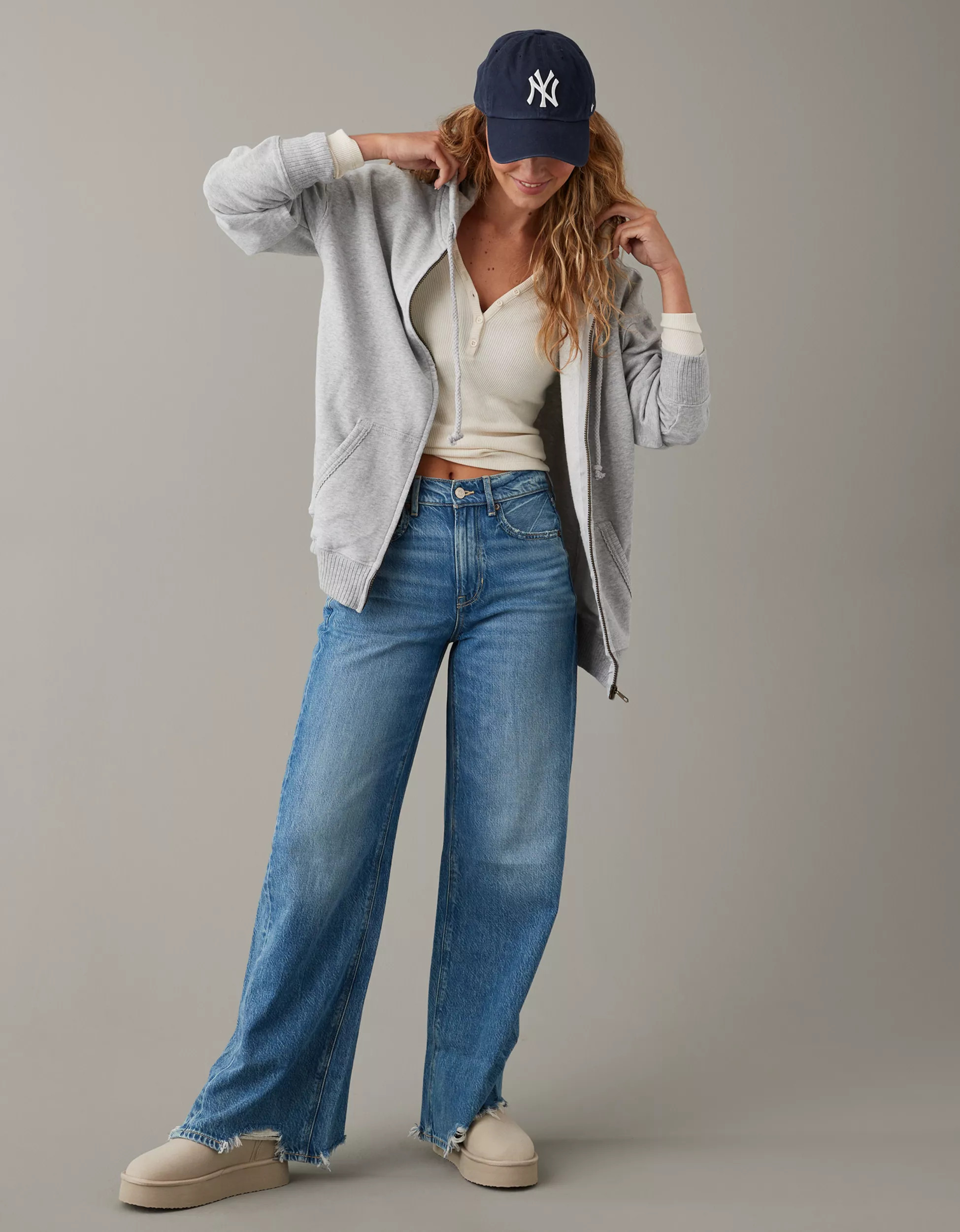 AE Oversized Zip-Up Hoodie | American Eagle Outfitters (US & CA)