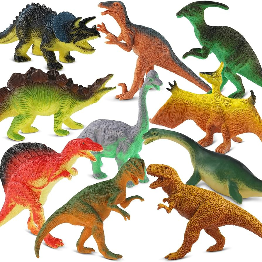 Zippytots Dinosaur Toys for Kids 3-5, 10 PCS Realistic Plastic Dinosaur Figure Toy Set Including ... | Amazon (US)