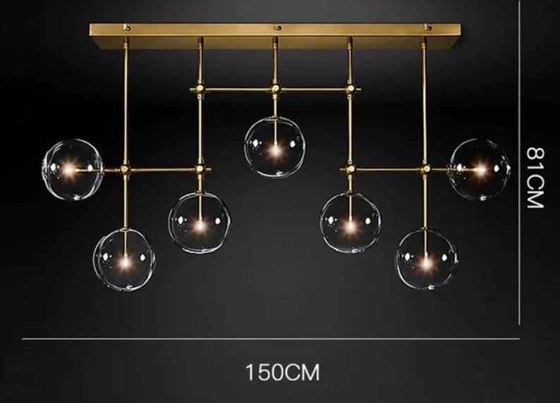 Chandelier Lighting Pendant Light Modern Fixture Ceiling Light Industrial Rustic Modern Iron Glas... | Etsy (US)