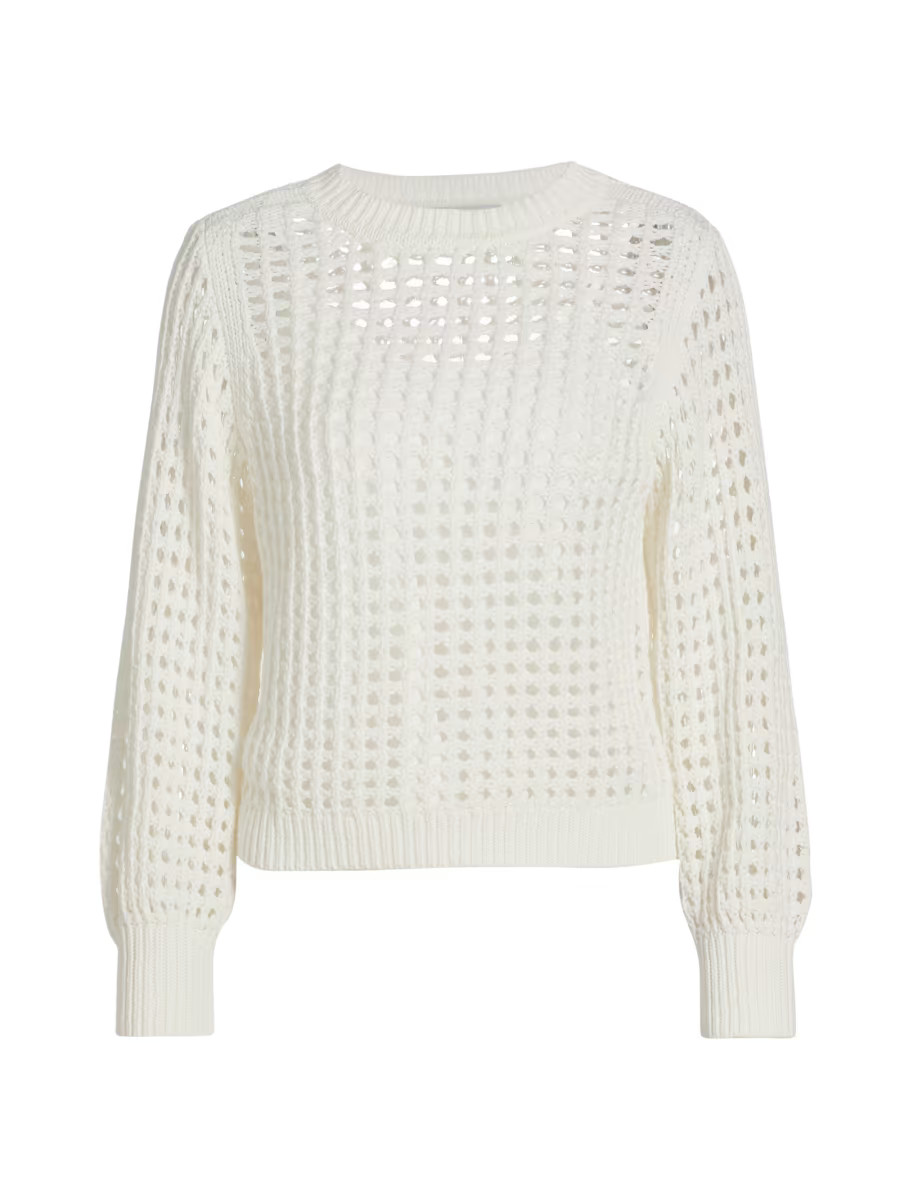 Arielle Cotton Open Knit Sweater | Saks Fifth Avenue