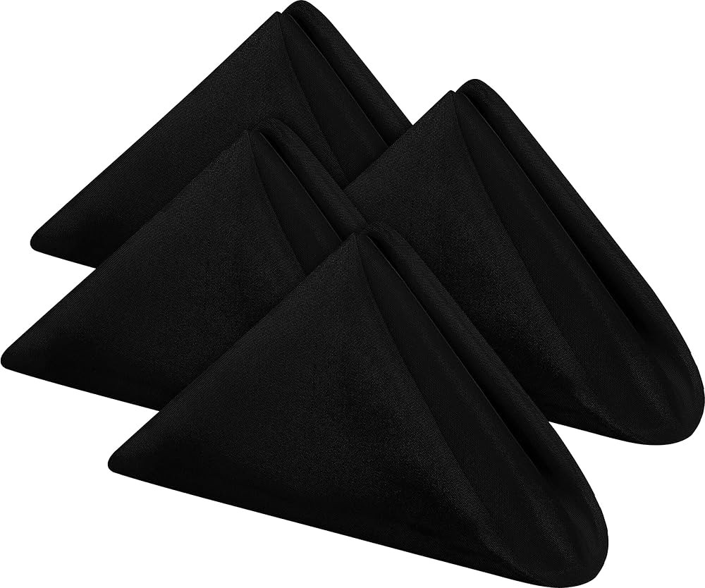 Utopia Home [24 Pack, Black] Cloth Napkins 17x17 Inches, 100% Polyester Dinner Napkins with Hemme... | Amazon (US)