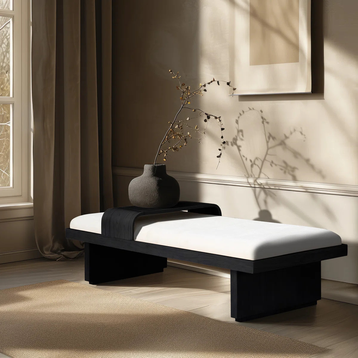 Bryaunna Chenille Fabric Upholstered Bench | Wayfair North America