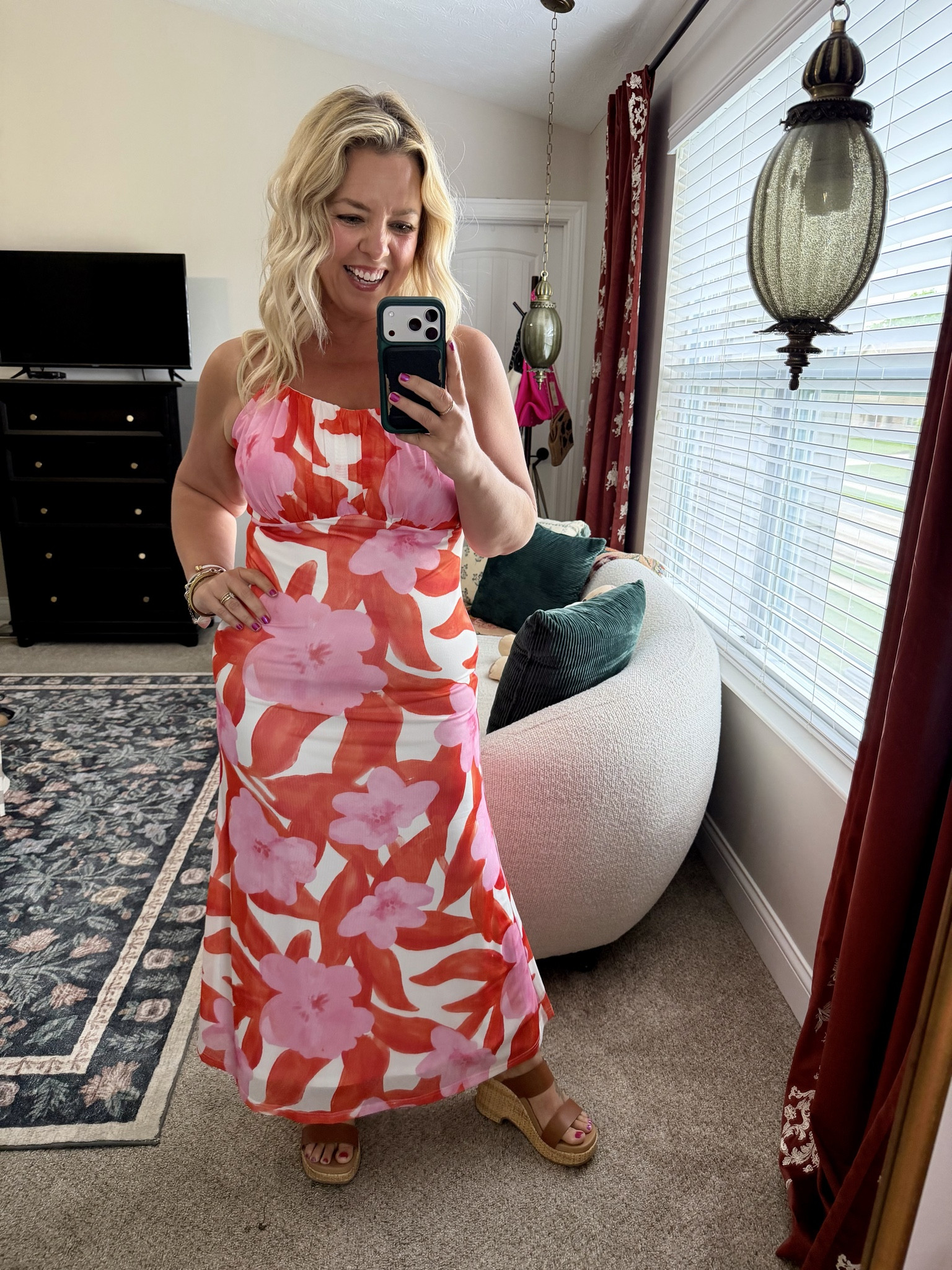 This floral maxi dress from Amazon is SO GOOD! It's sweet but also has some spice with the body con fit! Wearing my true sz large, but size up if you want a looser fit.  

 

#LTKOver40 #LTKMidsize #LTKPetite
