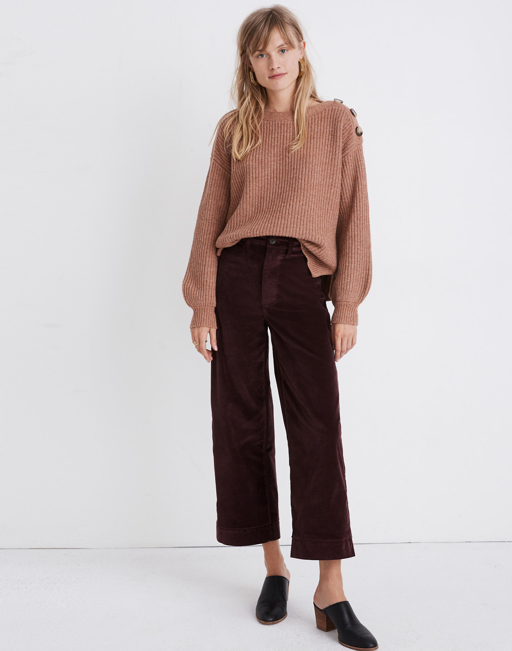 Boatneck Button-Shoulder Sweater | Madewell