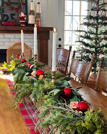 Recreate this simple table scape for the holidays.

#LTKHoliday #LTKSeasonal #LTKhome