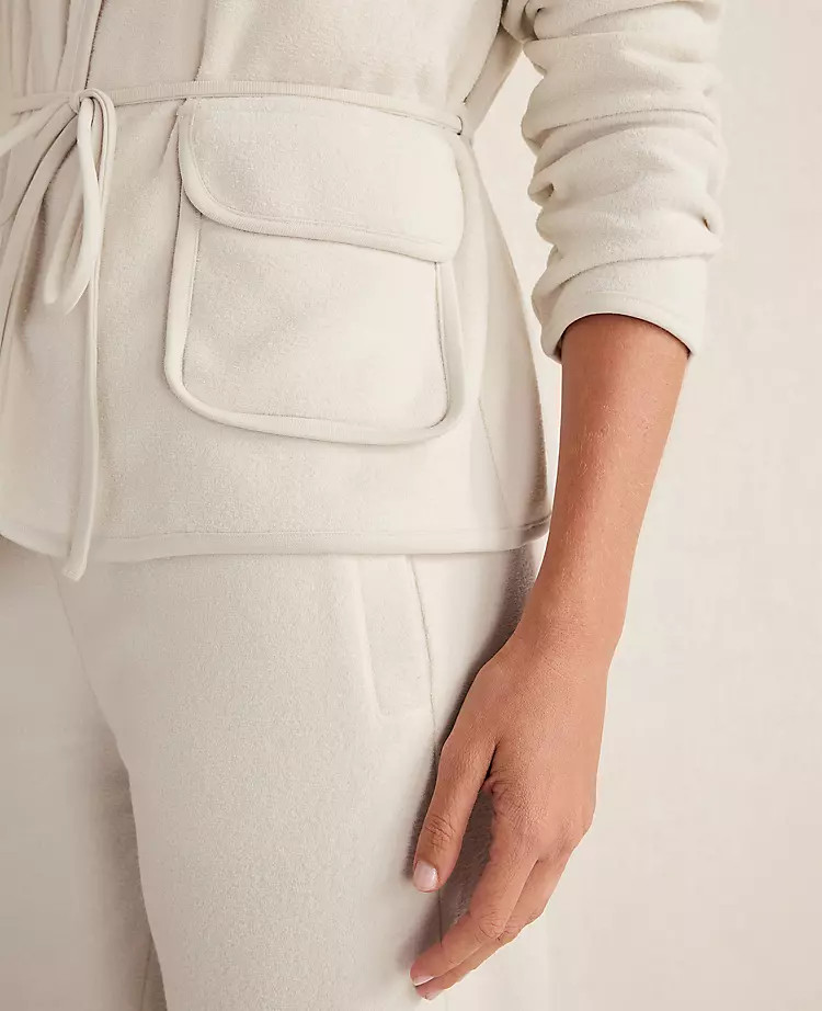 Haven Well Within Brushed Terry Open Front Jacket | Ann Taylor