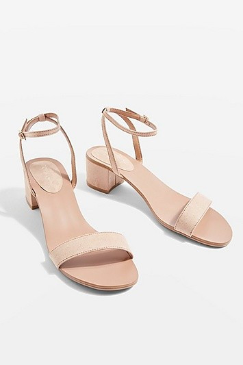 Nude Darla 2 Part Block Heel Sandals - Nude | Topshop US