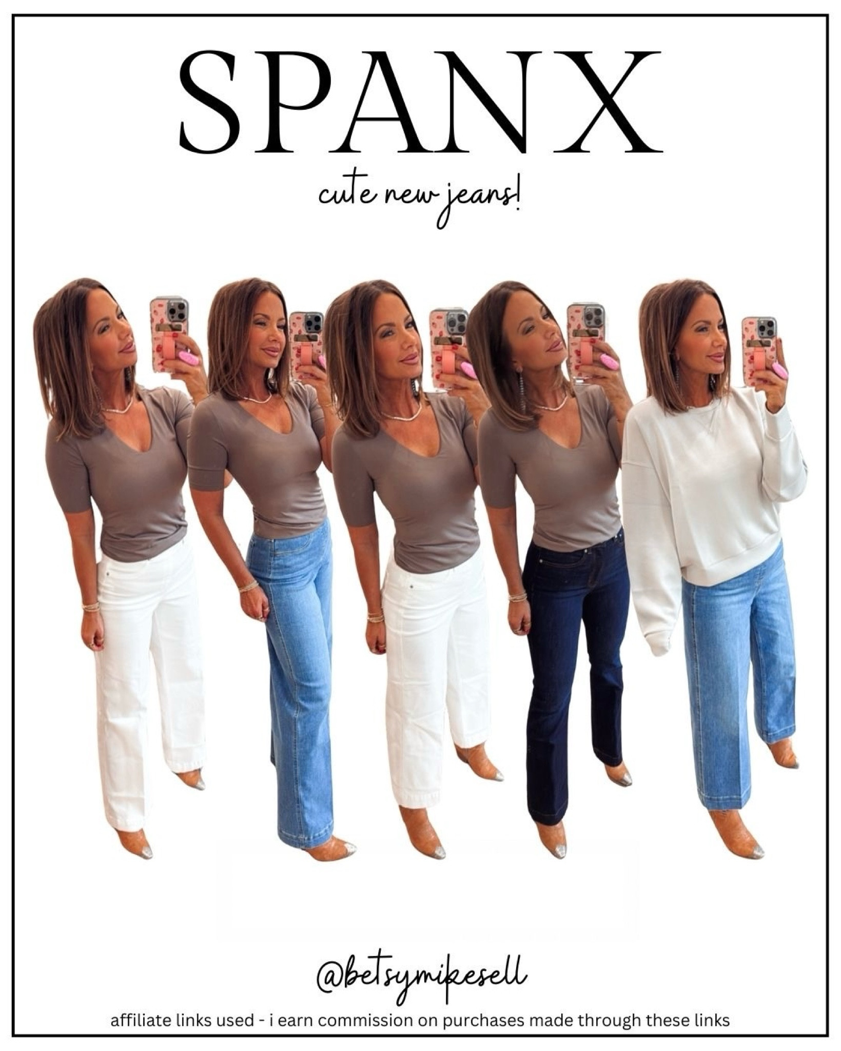 Spanx has the cutest, most flattering new jeans! code BETSYXSPANX works ♥️ everything is linked! 

#LTKBeauty #LTKSaleAlert #LTKStyleTip