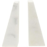 Set of 2 White Marble Bookends | La Redoute (UK)