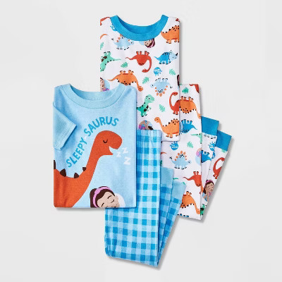 Toddler Boys' 4pc Snug Fit Ms. Rachel Cotton Pajama Set - Blue | Target