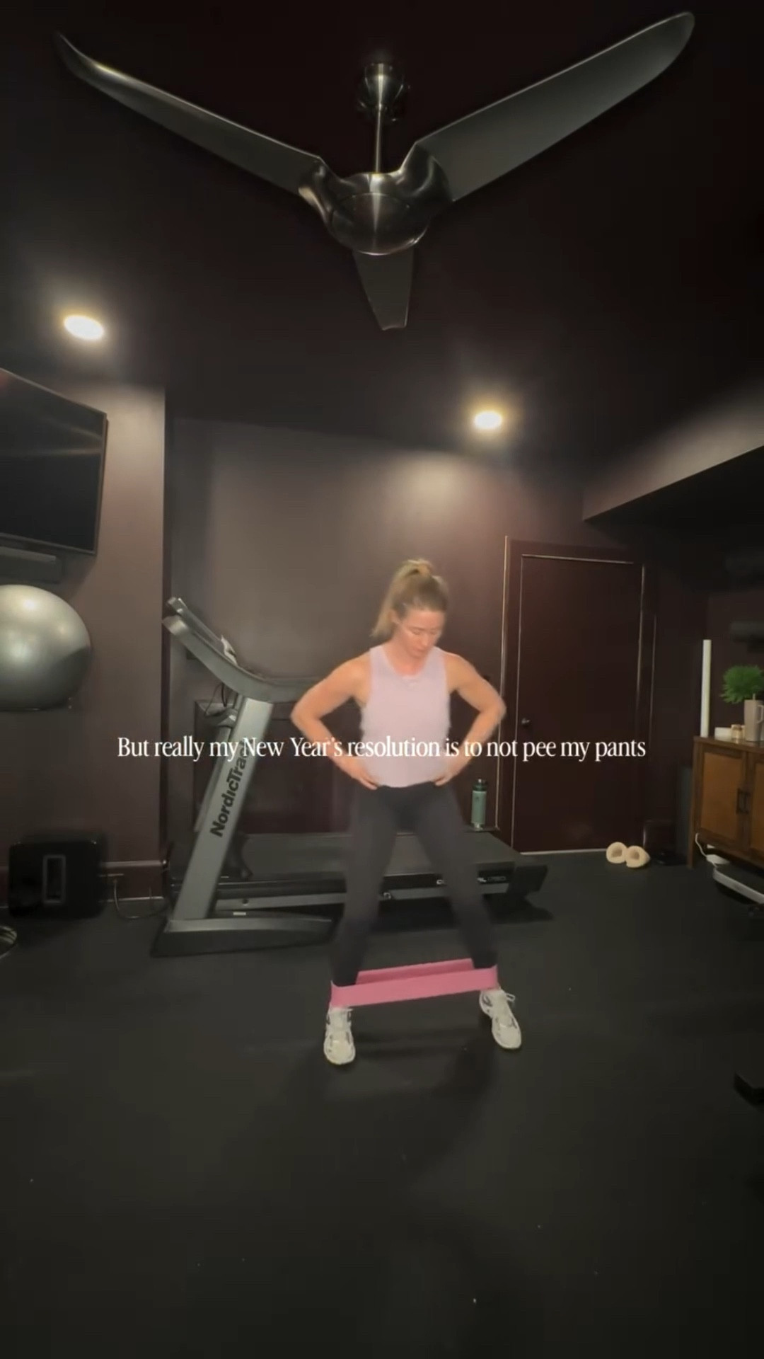 Strength training in private so my bladder doesn’t betray me in public 🙃 mom fitness hits different IYKYK 

#momfitness #pelvicfloor #reallifefitness #momhumor #love