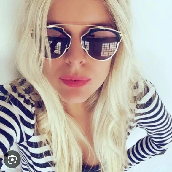 DIOR SO REAL sunglasses Pallidium white w/ blue lens | Poshmark