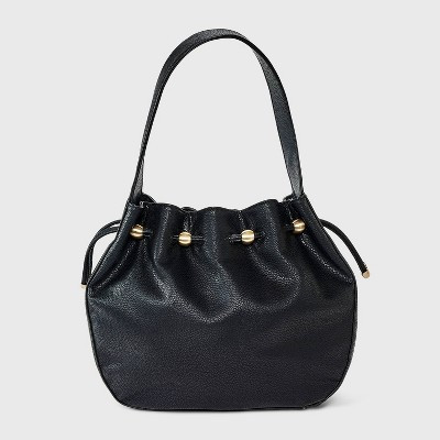 Drawstring Bucket Handbag - A New Day™ Black | Target
