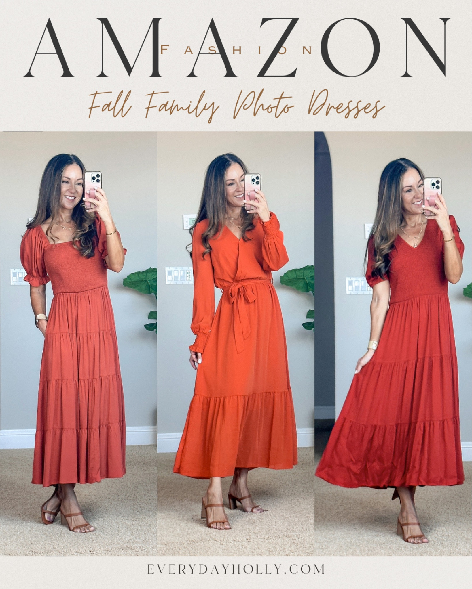 Fall family photo dresses!  size small Maxi dresses | neutral heels TTS very comfy | gold necklace | gold bracelets | strapless bra | 

#LTKover40 #LTKfindsunder50 #LTKSeasonal