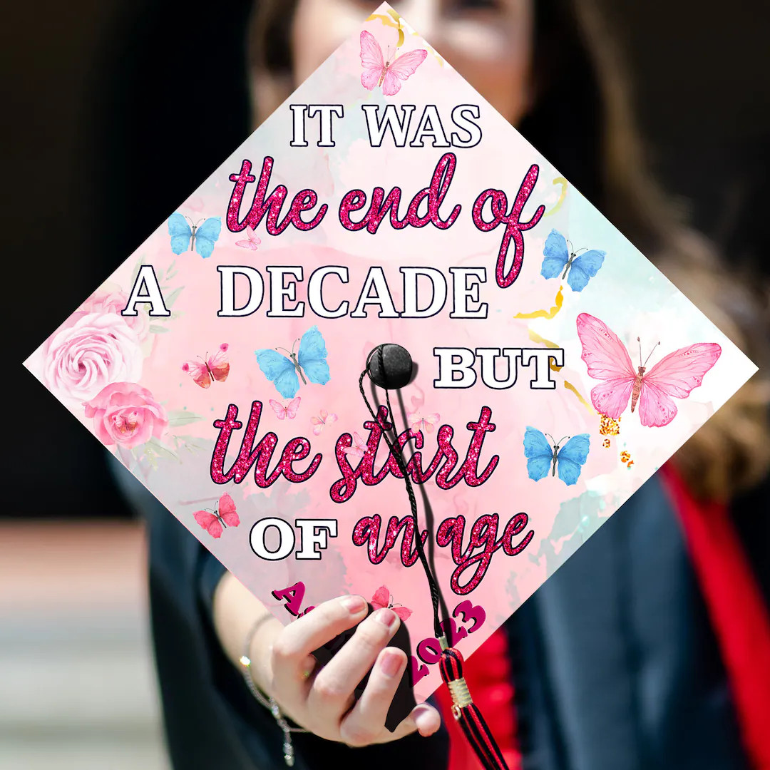 The Start Of An Age Personalized Grad Cap Topper, Custom Swiftie Grad Cap Topper, Personalized Gr... | Etsy (US)