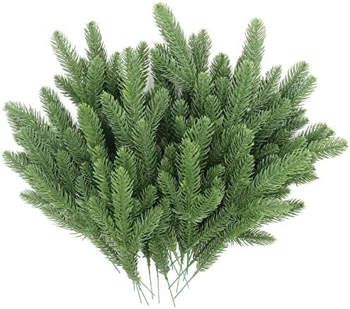 Hananona 50 Pcs Artificial Pine Branches Green Plants Pine Needles DIY Accessories for Garland Wr... | Amazon (US)