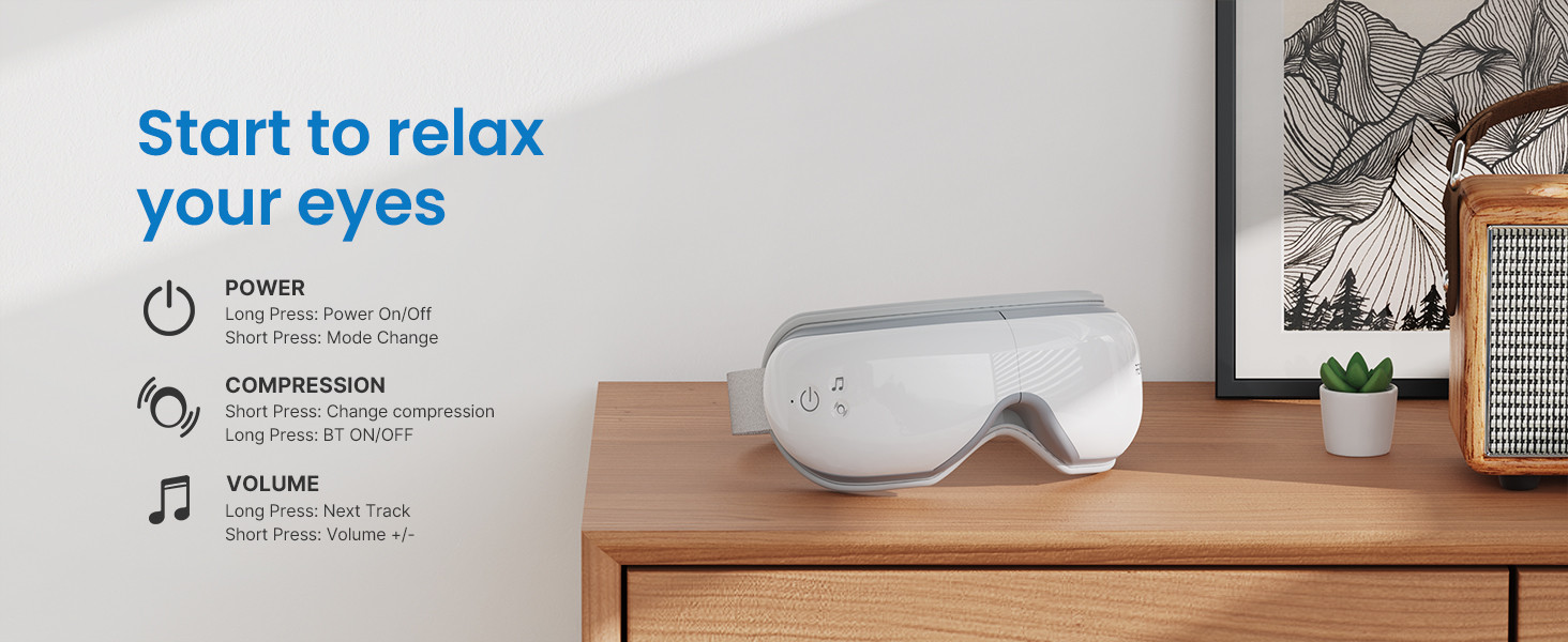 RENPHO Eye Massager with Heat, Bluetooth Music Heated Massager for Migraines, Relax and Reduce Ey... | Amazon (US)