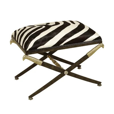 Excalibur Zebra Patterned Upholstered Bench | Wayfair North America