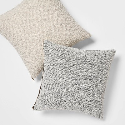 Woven Boucle Square Throw Pillow with Exposed Zipper - Threshold™ | Target