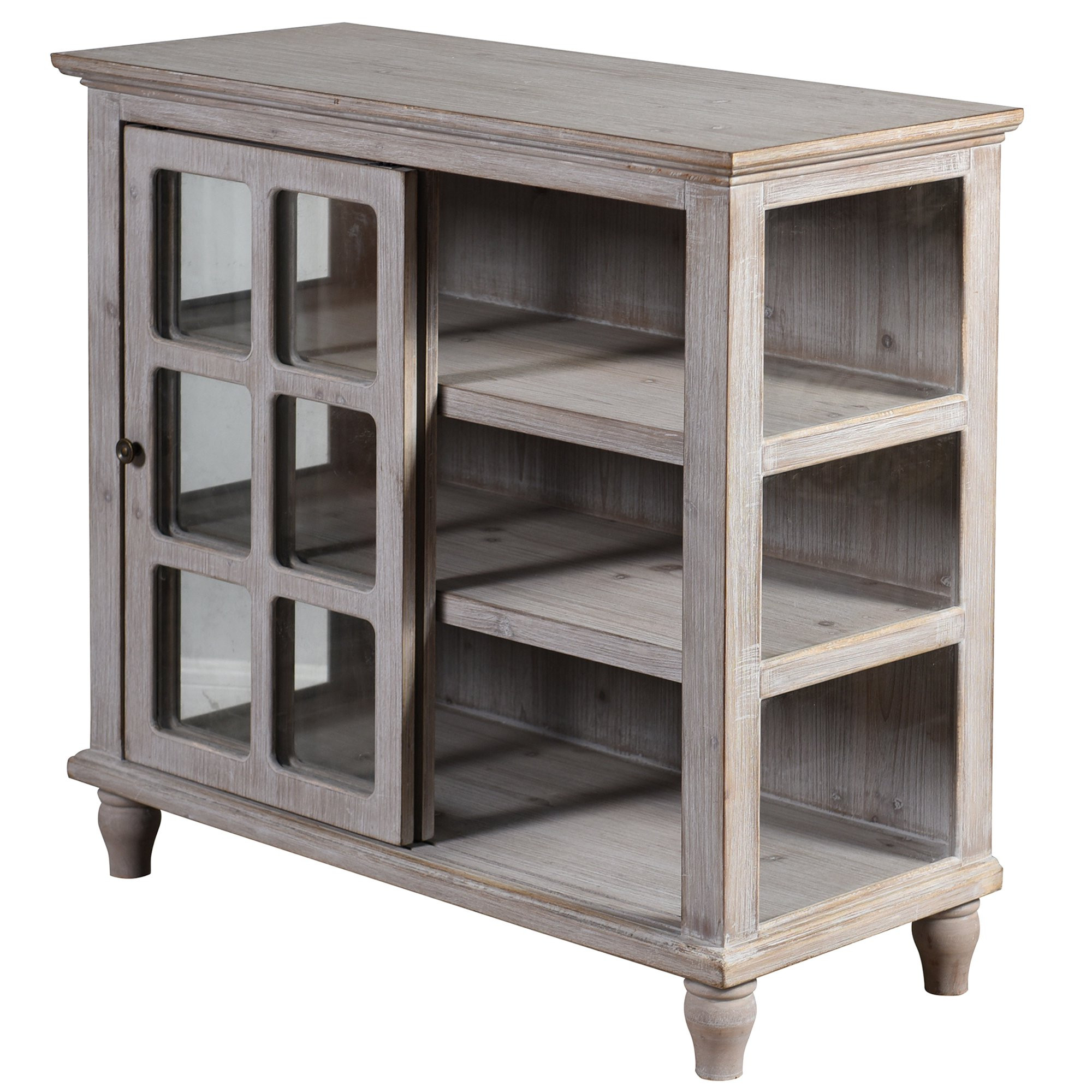 Archer Ridge Sliding Door Cabinet - Driftwood Grey | Walmart (US)