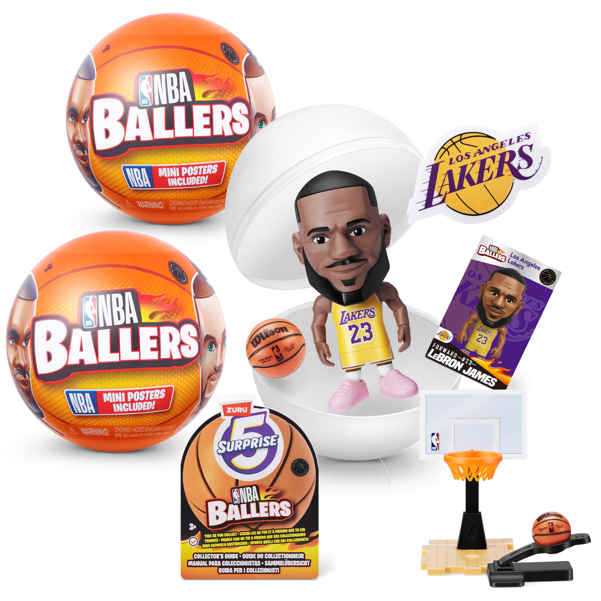 5 Surprise NBA Ballers Series 1 (2 Pack) Toy Mystery Capsule Figurine by ZURU for Kids, Teens, Ad... | Amazon (US)