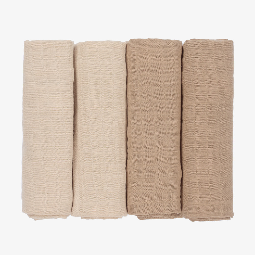 Beige Cotton Muslin Set (60cm) | Childrensalon