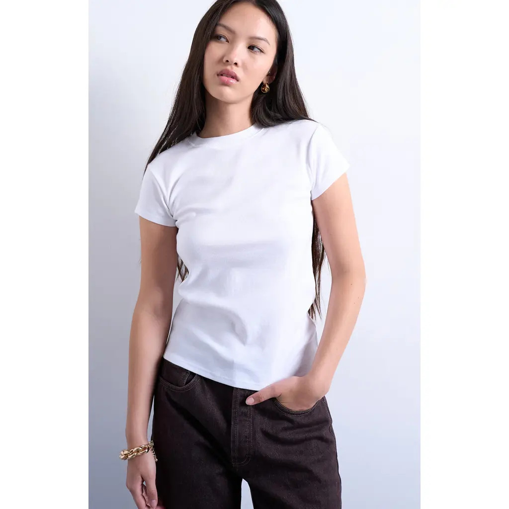 Topshop Everyday Cotton T-Shirt in White at Nordstrom, Size Large | Nordstrom
