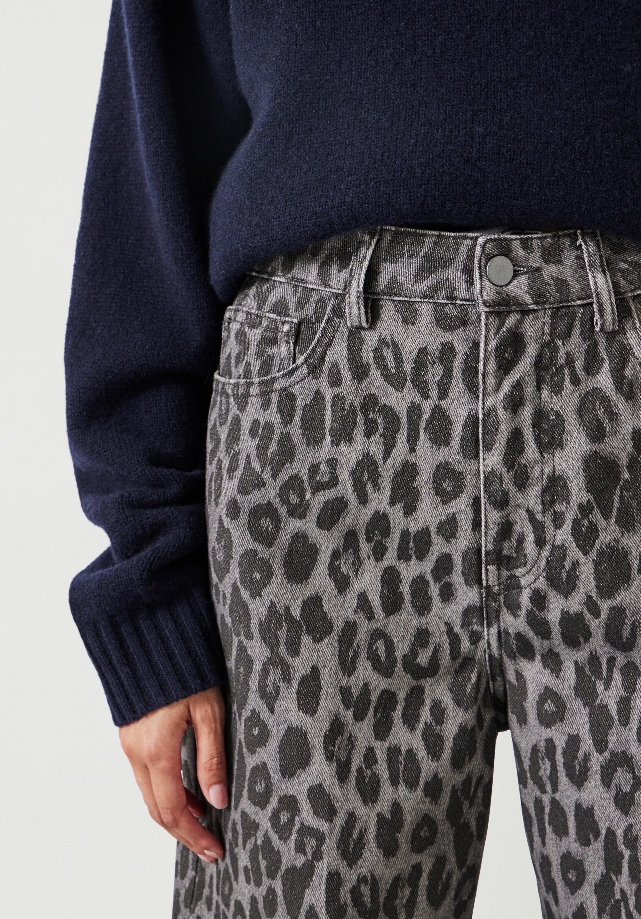 Leopard Wide Leg Jeans | Hush UK