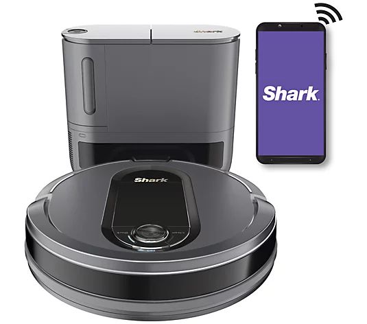 Shark IQ Wi-Fi Robot Vacuum w/ Self-Empty Base & Self-Cleaning Brushroll | QVC